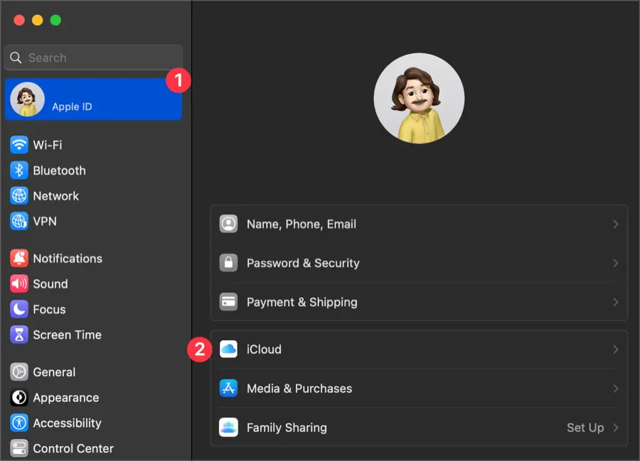 Come disabilitare iCloud su Mac - STEP 1 System settings STEP 1 - System settings