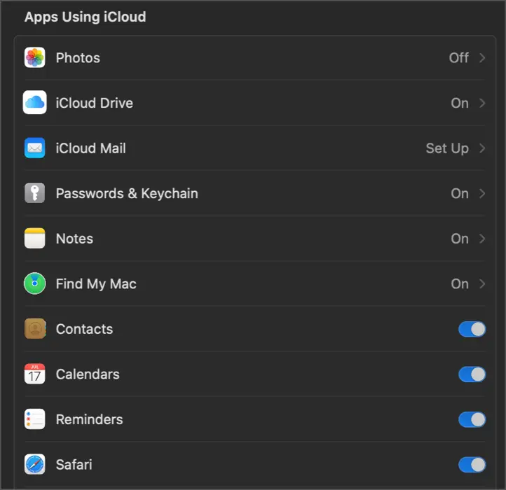 Come disabilitare iCloud su Mac - STEP 2 Disable iCloud syncing by service Come disabilitare iCloud su Mac - STEP 2 Disable iCloud syncing by service