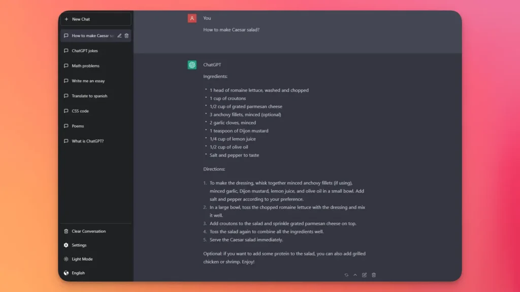 ChatGPT - ChatGPT Screenshot 02 ChatGPT - ChatGPT Screenshot 02
